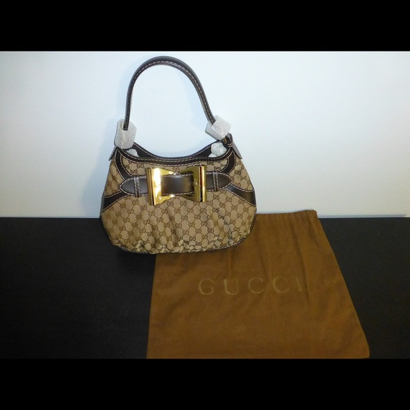 New Authentic Gucci GG Canvas Queen Hobo w/bow bag - Picture 3 of 5